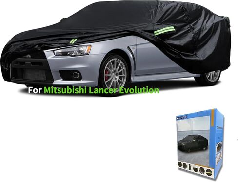 مناسب خصيصًا لغطاء سيارة ميتسوبيشي، السيارات مقاوم للماء في جميع الأحوال الجوية، غطاء السيارة في جميع الأحوال الجوية، مقاوم للثلج، حماية من الأشعة فوق البنفسجية، مقاوم للرياح في الهواء الطلق، غطاء سيارة كامل (لميتسوبيشي لانسر إيفولوشن) in Kuwait