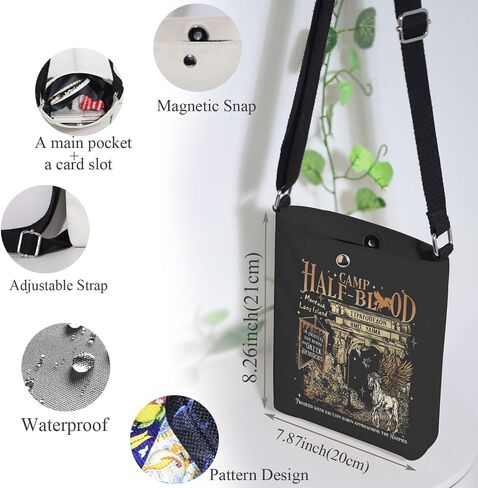 MAOFAED Literary Theme Crossbody Bag for Book Lover, Greek Mythology Gift, History Teacher Gift, Ancient God Goddess Gifts(save heaven) in Saudi Arabia