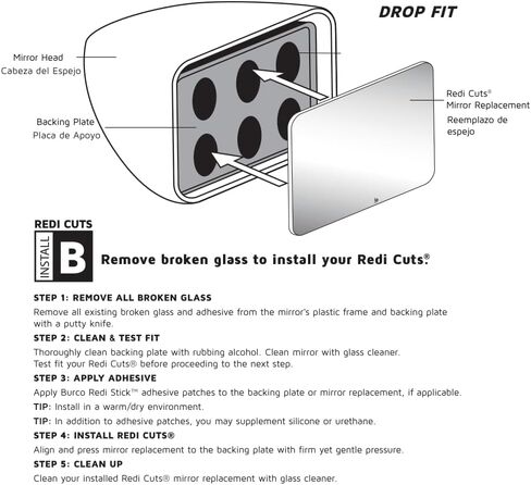 يناسب 97-04 كورفيت استبدال عدسة زجاجية مرآة للسائق الأيسر مع لاصق الولايات المتحدة الأمريكية in Kuwait