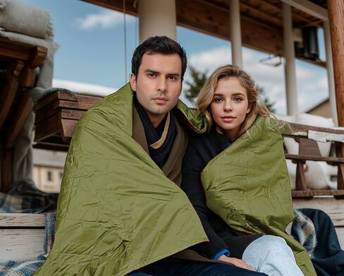 Warm Polar Fleece Blanket Picnic Outdoor & Beach, Machine Washable Camping Quilt for Cold Weather, Adventure, Sleeping, Backpacking (Black) in Kuwait