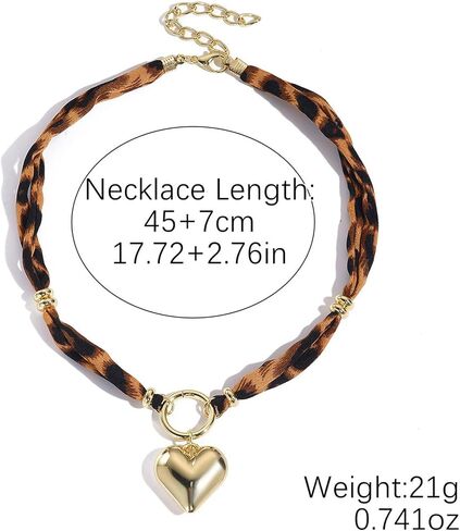 Scarf Necklace with Charm for Women Boho Scarf Charm Necklace Cross Conch Flower Leopard Choker Necklaces Trendy Summer Jewelry Gifts for Women in Saudi Arabia