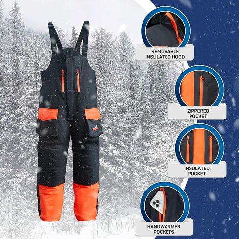 THUNDERBAY Ice Fishing Suit, Insulated Bibs and Jacket, Waterproof Gear for Ice Fishing and Snowmobiling in Kuwait