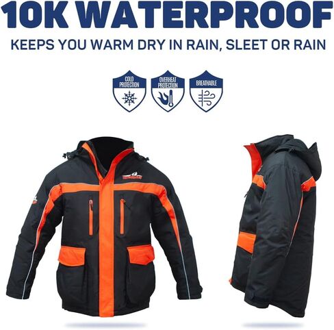THUNDERBAY Ice Fishing Suit, Insulated Bibs and Jacket, Waterproof Gear for Ice Fishing and Snowmobiling in Kuwait