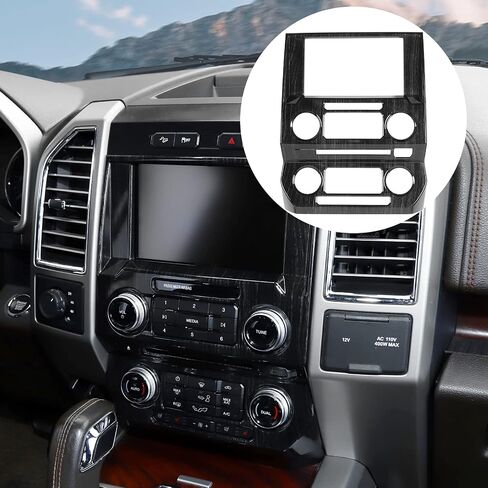 JeCar Black Wood Grain Interior Center Console Dash Panel Trim Overlay for 2015-2020 Ford F150 Interior Accessories in Saudi Arabia