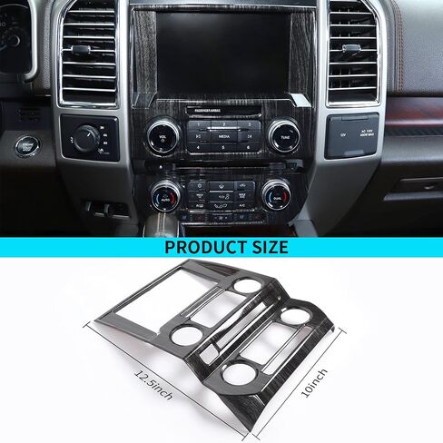 JeCar Black Wood Grain Interior Center Console Dash Panel Trim Overlay for 2015-2020 Ford F150 Interior Accessories in Saudi Arabia
