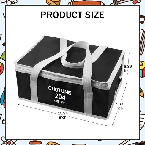 Chris.W 262 Slots Marker Pen Case Markers Carrying Bag Holder for Marker and Sketch Marker, Permanent Paint Marker, Dry Erase Marker, Repair Marker Pen, Color Highlighter(Black) in Saudi Arabia