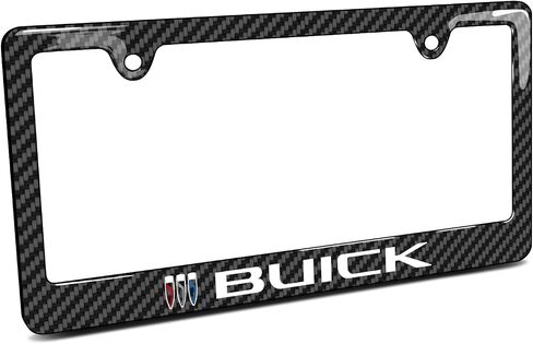 iPick Image for Buick Black Carbon Fiber Look ABS Plastic License Plate Frame is Official Licensed in Saudi Arabia