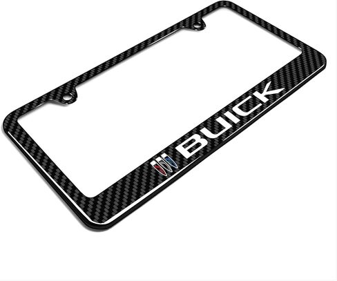 iPick Image for Buick Black Carbon Fiber Look ABS Plastic License Plate Frame is Official Licensed in Saudi Arabia