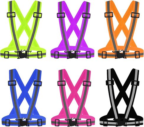 3PCS Reflective Vest Running Gear, 360°High Visibility Adjustable Safety Vest for Dog Walking, Night Running, Hiking in Kuwait