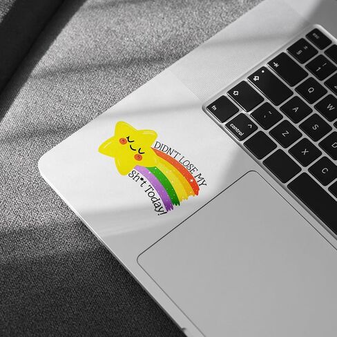 (3Pcs) Didn't Lose My Sh*t Today Sticker, Funny Star Bumper Sticker, Gold Star Stickers, Rainbow Vinyl Stickers, Inspirational Quote Decal - Sticker for Laptop Water Bottle Phone Hard Hat 3" in Saudi Arabia