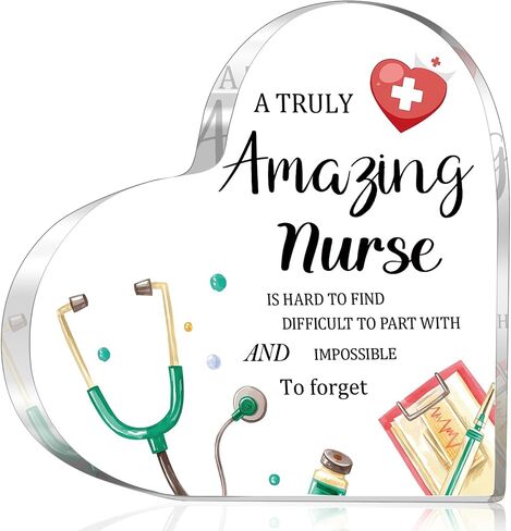 Nurse Gifts for Women Men Engraved Acrylic Plaque with Gift Box LPN RN Nurse Appreciation Gifts for Birthday Christmas Nurses Day Nurses Week Nurse Office Decor Nursing Student Graduation Gift in Saudi Arabia
