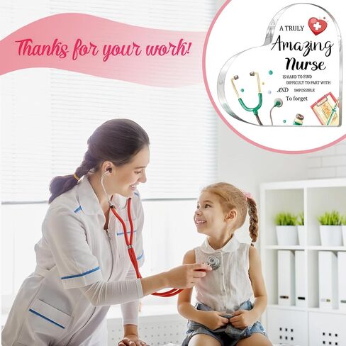 Nurse Gifts for Women Men Engraved Acrylic Plaque with Gift Box LPN RN Nurse Appreciation Gifts for Birthday Christmas Nurses Day Nurses Week Nurse Office Decor Nursing Student Graduation Gift in Saudi Arabia