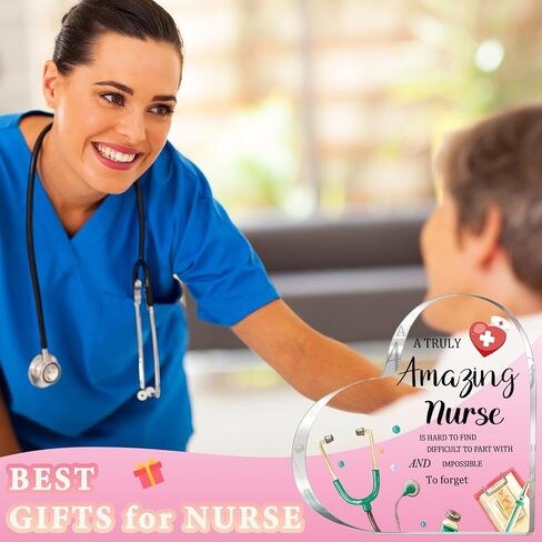 Nurse Gifts for Women Men Engraved Acrylic Plaque with Gift Box LPN RN Nurse Appreciation Gifts for Birthday Christmas Nurses Day Nurses Week Nurse Office Decor Nursing Student Graduation Gift in Saudi Arabia