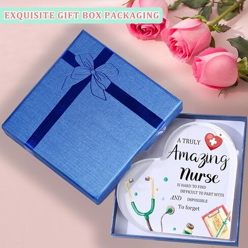 Nurse Gifts for Women Men Engraved Acrylic Plaque with Gift Box LPN RN Nurse Appreciation Gifts for Birthday Christmas Nurses Day Nurses Week Nurse Office Decor Nursing Student Graduation Gift in Saudi Arabia