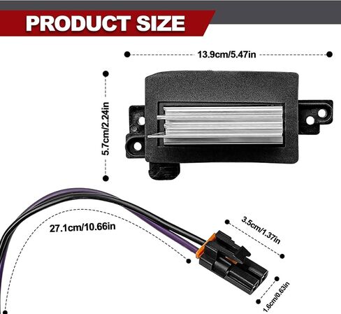 AC Blower Motor Resistor Blower Control Module, 15-80567 89018778 52495874 4P1516, Fit for 2003-2007 Chevy Silverado Avalanche Suburban Tahoe, GM Sierra Envoy Yukon, Escalade in Saudi Arabia