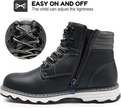 Boys Ankle Boots Kids Winter Walking Boots Shoes Boy Zipper Boot Hiking Boots in Kuwait