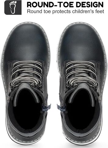 Boys Ankle Boots Kids Winter Walking Boots Shoes Boy Zipper Boot Hiking Boots in Kuwait