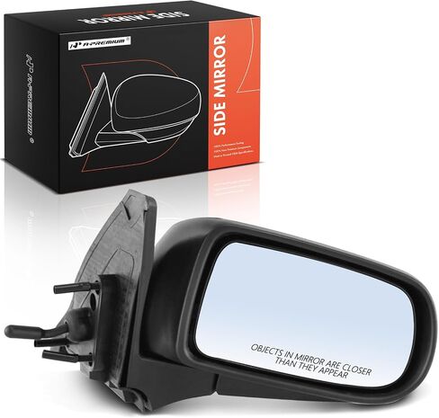 A-Premium Passenger Side Manual Door Mirror - Compatible with Mazda Protege 1999 2000 2001 2002 2003 - Non-Heated Manual Folding Black Outside Rear View Mirror in Saudi Arabia