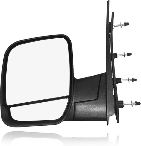 PM Auto Left Driver Side Manual Foldaway View Mirror Dual Glass Chrome/Flat Black Textured For 2003 2004 Ford Econoline in Saudi Arabia