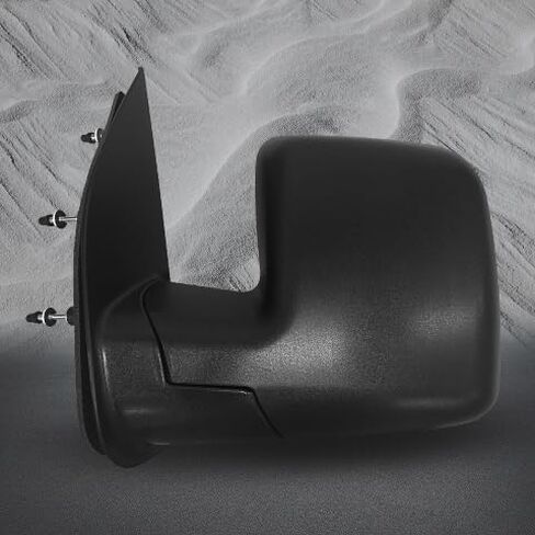 PM Auto Left Driver Side Manual Foldaway View Mirror Dual Glass Chrome/Flat Black Textured For 2003 2004 Ford Econoline in Saudi Arabia