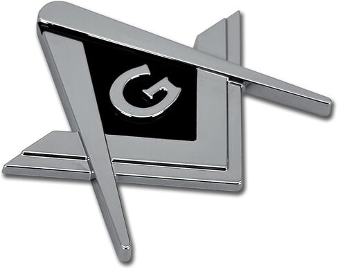 Elektroplate Masonic OEM Chrome Emblem للسيارات والشاحنات وجميع السيارات | مقاس عالمي بمقاس 3 × 2.7 بوصة | مقاومة للعوامل الجوية in Saudi Arabia