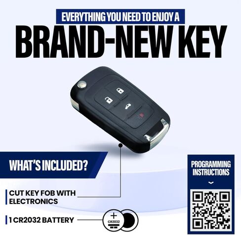 Cut Flip Key FOB ، CAR Remote Key FOB استبدال FOB مع CHEVY CRUZE EDERAX TRAX IMPALA MALIBU CAMARO SONIC CHEVROLET GMC TRAIN BUICK LACROSSE ENCORE VERANO 2010 2011 2013 2014 2015 2015 2017 2017 in Saudi Arabia