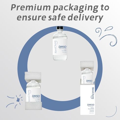 ثنائي ميثيل سلفوكسيد (DMSO) سائل نقي بنسبة 99.95% |8 أونصة. DMSO فارما الصف غير المخفف | غير مخفف وعديم الرائحة، موجود في زجاجة زجاجية فاخرة in Kuwait