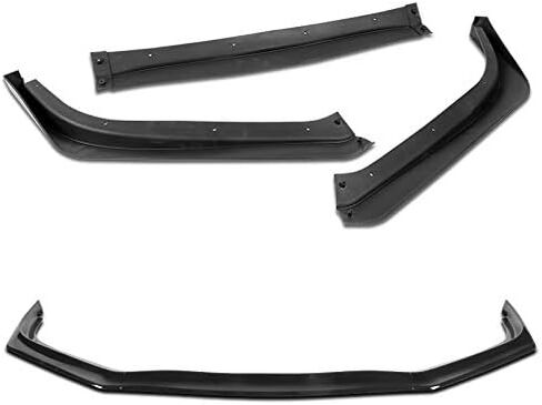 5pcs Combo Front Bumper Body Kit Lip + Side Skirt Extensions Diffuser Compatible with 2013-2015 Honda Civic Sedan 2014 (Unpainted Black) in Saudi Arabia