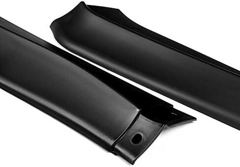 5pcs Combo Front Bumper Body Kit Lip + Side Skirt Extensions Diffuser Compatible with 2013-2015 Honda Civic Sedan 2014 (Unpainted Black) in Saudi Arabia