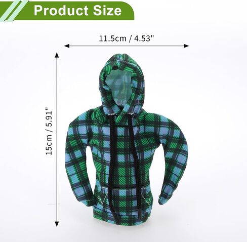 العالمي 15x11.5 سنتيمتر/5.91 "x 4.53" والعتاد التحول المقبض غطاء الديكور عصا التحول مقبض حامي البوليستر 1 قطعة هوديي نمط أخضر داكن أزرق in Saudi Arabia
