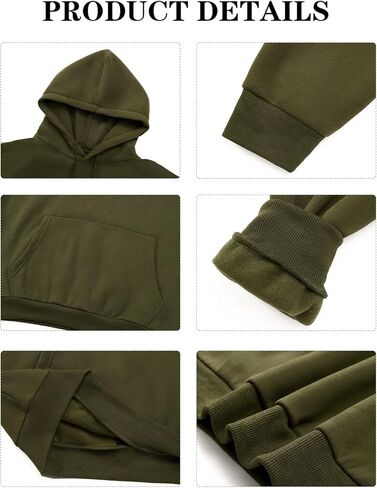 HOTIAN Womens 2 Piece Outfits Sweatsuit Oversized Hoodie Sweatshirt and Joggers Sweatpants Sets Tracksuit in Kuwait