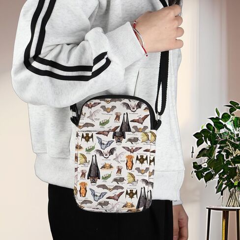 G2TUP Bat Crossbody Bag Bat Themed Gifts Bat Species Gifts Vampire Bat Gift Bat Lover Shoulder Bag in Saudi Arabia