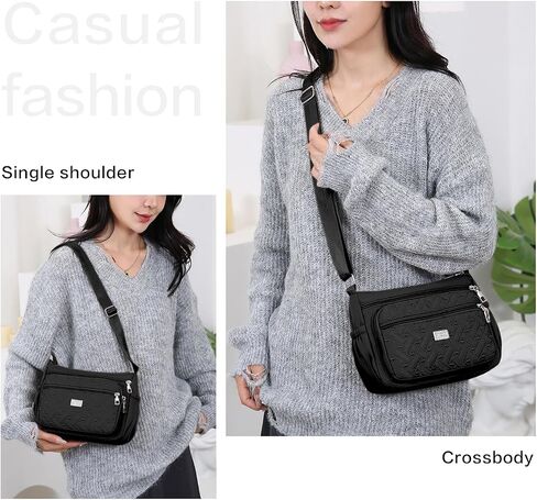 Women Shoulder Handbag Roomy Multiple Pockets Ladies Casual Crossbody Bag in Saudi Arabia