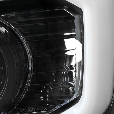 SPEC-D TUNING Jet Black DRL LED Strip Projector Headlights Compatible with 2007-2014 Chevy Avalanche, Tahoe, Suburban 1500 2500, Left + Right Pair Headlamps Assembly in Saudi Arabia