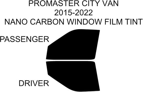 Precut Tint Kit Nano Carbon Film for Promaster City Van 2015-2022 Driver Passenger Windows Computer Cut to Custom Fit Promaster Windows (20% All) in Saudi Arabia