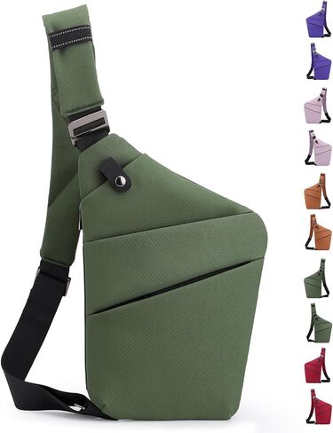 Anti Theft Crossbody Travel Bag - Multi-pocket Shoulder Bag with Adjustable Strap,Slim Sling Bag for Women Men in Saudi Arabia