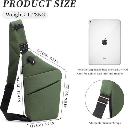 Anti Theft Crossbody Travel Bag - Multi-pocket Shoulder Bag with Adjustable Strap,Slim Sling Bag for Women Men in Saudi Arabia