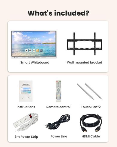 اللوحة الذكية للفصول الدراسية ، 65 "8+128 GB Smartboard التفاعلية المدمجة في نظام التشغيل Android OS & Open App Ecosystem - 4K الشاشة اللوحة الرقمية الإلكترونية لاستوديو مدرسة Office School in Kuwait
