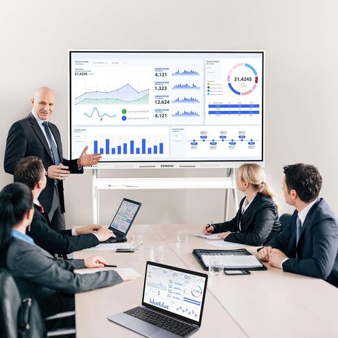 Smart Board for Classroom, 65" 8+128 GB Interactive Smartboard Built-in Android OS & Open App Ecosystem - 4K Touchscreen Electronic Digital Whiteboard for Home Office School Studio in Kuwait