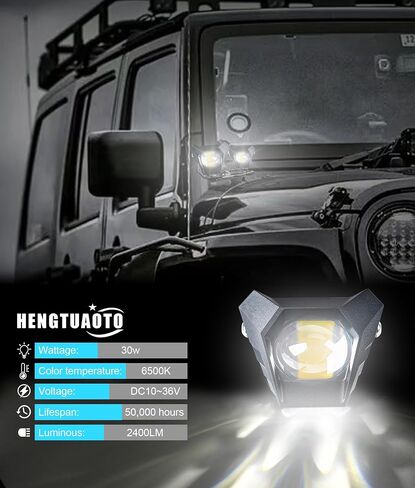 4-pcs Triangle Spotlights 120w 10800lm with Dual pods JL A-Pillar Hinge Mounting Brackets 1 drag 4 waterproof wire harness flashing switch Kit, For JL/JLU 2018-2023 Gladiator JT 2020-2023 in Saudi Arabia
