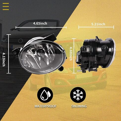 Fog Lights Lamps for 2010-2015 Volkswagen Golf Hatchback/Wagon, Jetta Sedan/Wagon, Beetle, Eos, Premium VW Accessories, 1 Pair (Smoke Lens) in Kuwait