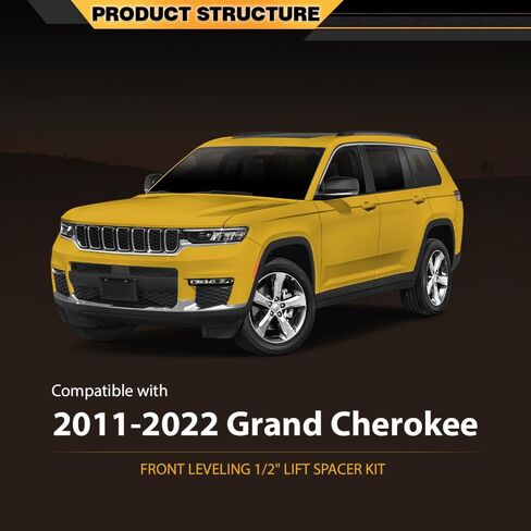 فواصل رفع أمامية 0.5 بوصة تسوية 1/2 بوصة متوافقة مع جيب جراند شيروكي WK2 2011-2022 in Saudi Arabia