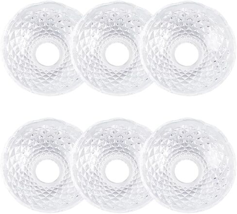 GORGECRAFT 6Pcs Faceted Chandelier Bobeches Candle Holder Bobeche 4 Side Holes 4 Inch Acrylic Clear Replacement Elegant Lamp Candlestick Shade for Hanging Home Restaurant Wedding Birthday Party Decor in Saudi Arabia