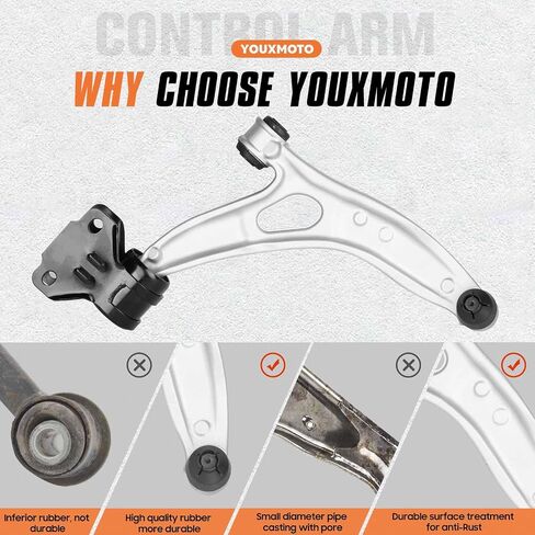 8PCS Front Lower Control Arms Suspension Kits Fits for Ford C-Max 2013-2018, Focus (Excludes 15 inch (381mm) Wheels; NOT FOR ST OR RS) 2012-2018 in Saudi Arabia