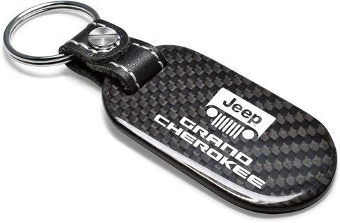 iPick Image Made for Jeep Grand Cherokee 100% Real Black Carbon Fiber Tag Style Key Chain in Saudi Arabia