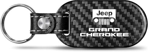 iPick Image Made for Jeep Grand Cherokee 100% Real Black Carbon Fiber Tag Style Key Chain in Saudi Arabia