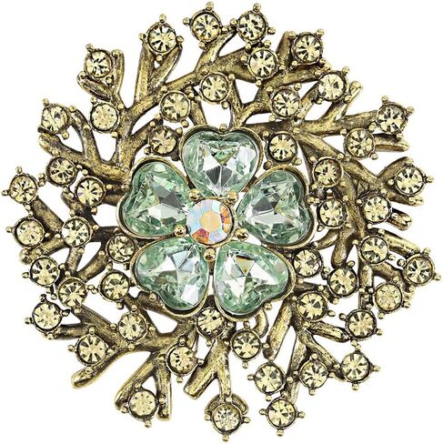 Rhinestone Crystal Sunflower Brooch Pin Elegant Wreath Brooch Clothing Hat Bag Skirt Accessories for Women in Saudi Arabia