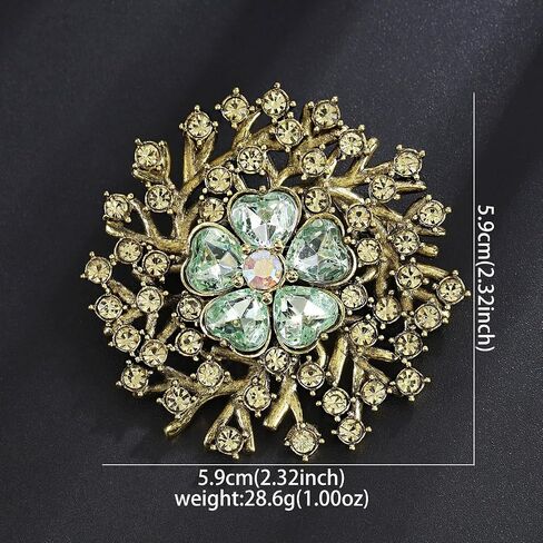 Rhinestone Crystal Sunflower Brooch Pin Elegant Wreath Brooch Clothing Hat Bag Skirt Accessories for Women in Saudi Arabia