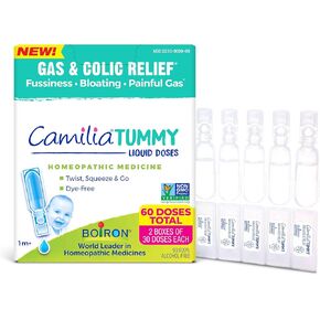 BOIRON Camilia Tummy للمغص والغازات المؤلمة والانتفاخ والانزعاج - جرعات سائلة معقمة وغير نعسان - 60 قطعة in Kuwait