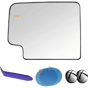EAP Driver Side Mirror Glass Compatible with Chevrolet Silverado 1500 2019-2025, Silverado 2500 3500 2020-2025, GMC Sierra 1500 2006-2018, Sierra 2500 3500 2020-2025, Heated With Blind Spot, Upper in Saudi Arabia